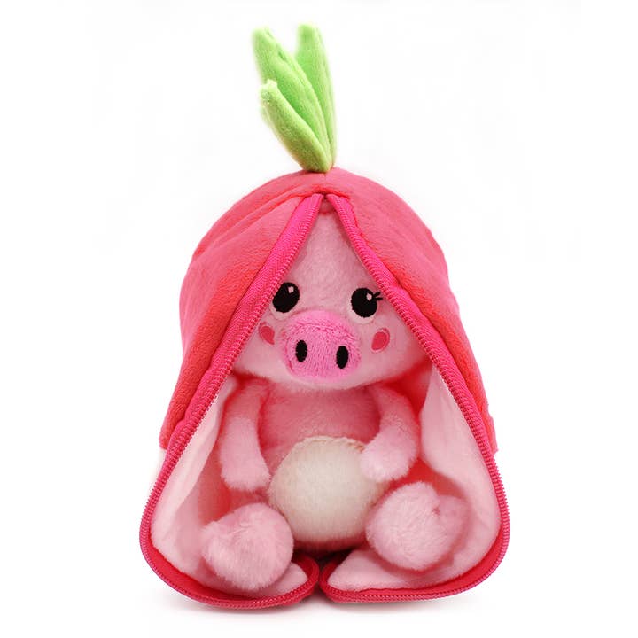Les Déglingos, France - Wholesale Knuffels - Kinderen en baby - FLIPETZ - Knorretje le Cochon/Radis