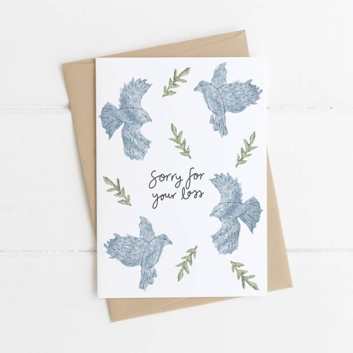 Sympathy Birds | Sorry | Greeting Card | Stationery | Eco for wholesale by Made by a Potato
