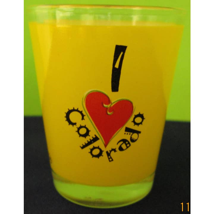 7 Star - Wholesale Shot Glass - I love Colorado Shot Glass 2 oz
