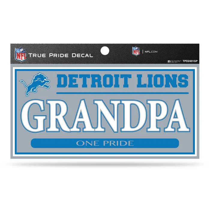 Detroit Lions True Pride Decal - Grandpa for wholesale by Rico Industries