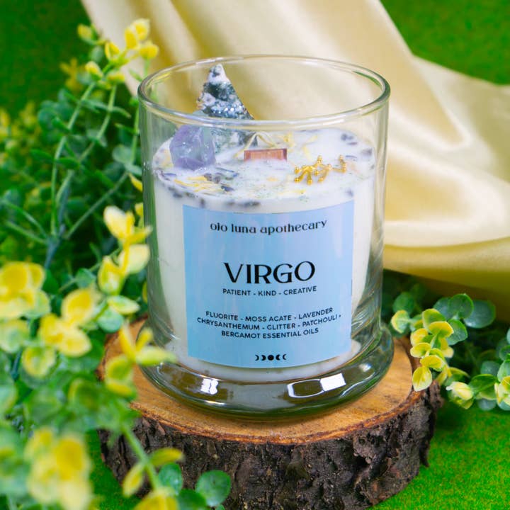 Ojo Luna Apothecary - Wholesale Jar/Filled Candle - Virgo Zodiac Candle2
