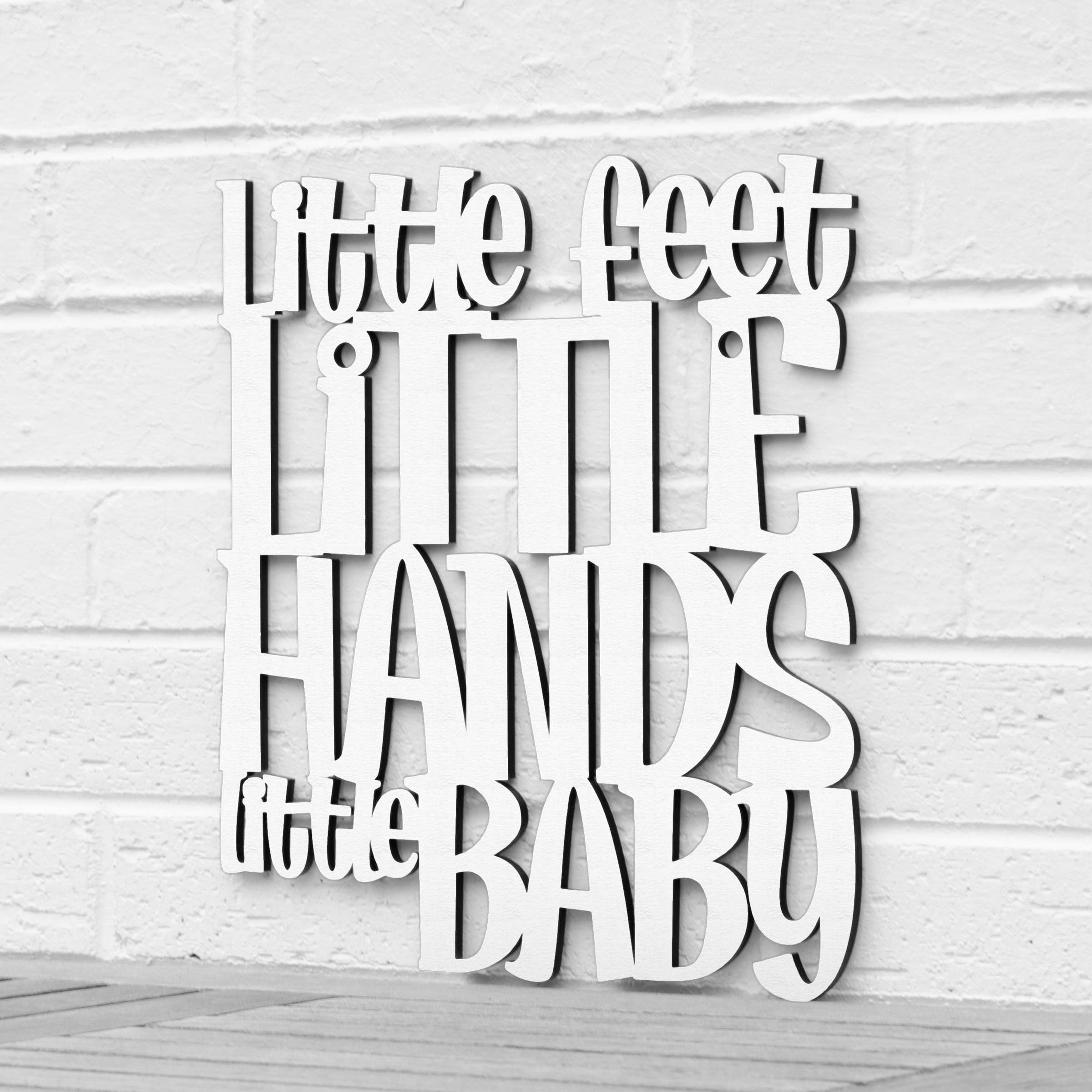 Spunky Fluff - Wholesale Wall Decor - Kids & Baby - Little Feet Little Hands Little Baby, Wood Nursery Decor11