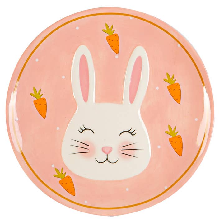 Rinkit Ltd - Wholesale Cake Stand - Nicola Spring Pink Bunny Cake Stand - 27cm - Pink5