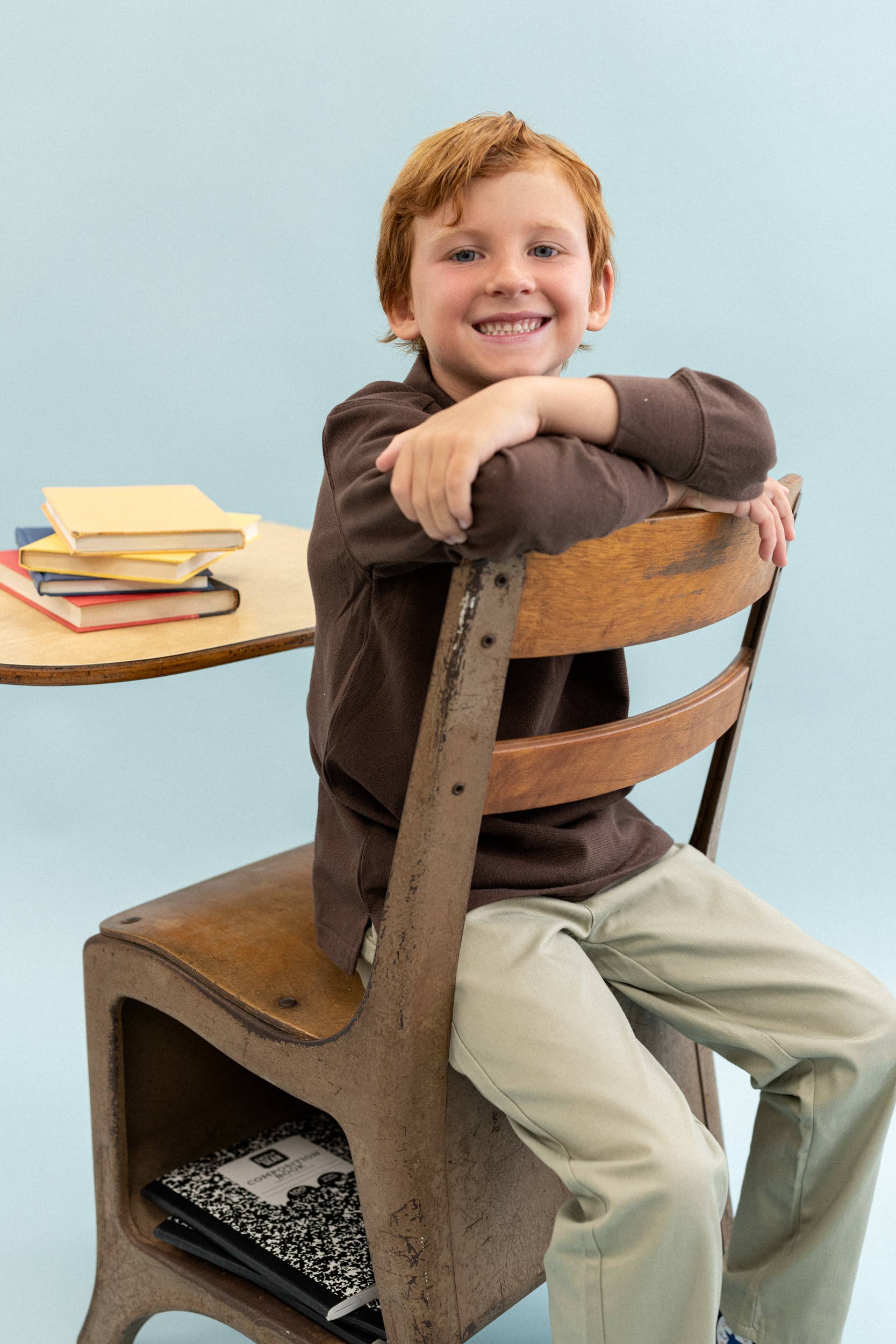 Leveret Pajamas – wholesale T-shirt – Kids – Kids Boys Long Sleeve Cotton Polo Shirt6