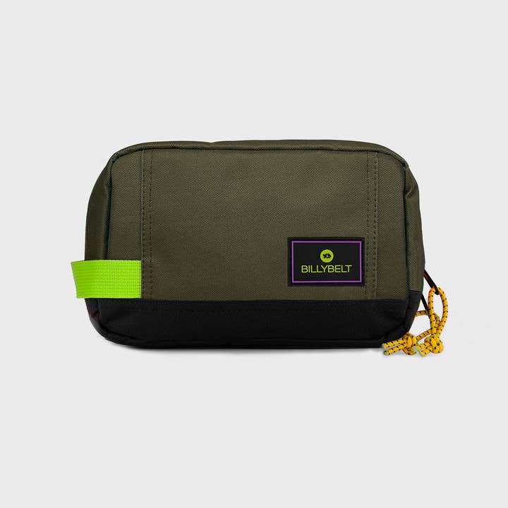 Necessär i återvunnen polyester - Khaki och svart för wholesale av BILLYBELT