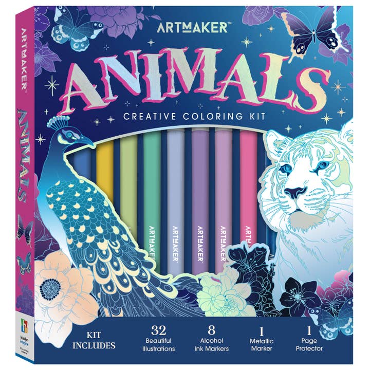 Art Maker Animals Coloring Kit for wholesale by Hinkler USA