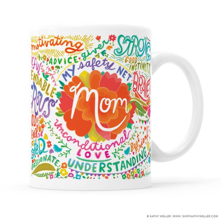 Kathy Weller Art+Ideas - Wholesale Coffee Mug - Mom Floral-Themed Mug16