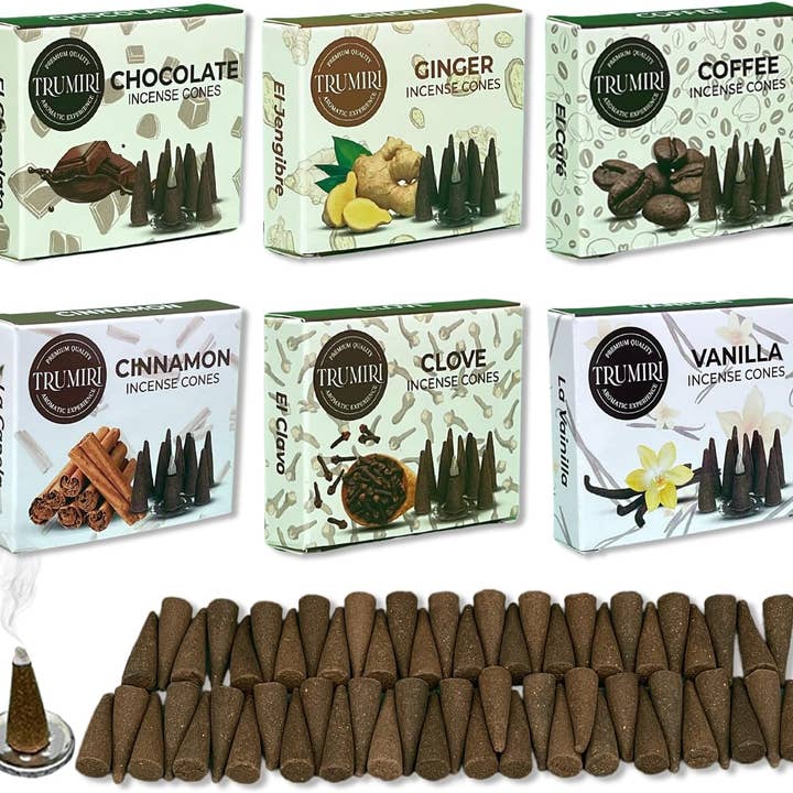 Gourmet Incense Cones Variety Pack - 60 Incense Cones for wholesale by TRUMIRI