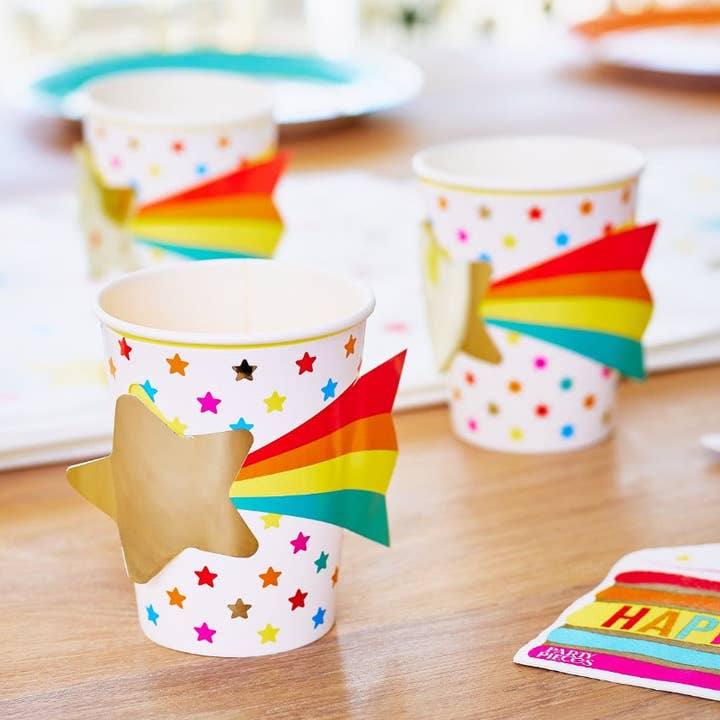Pappbecher mit Sternschnuppe (x8) für den Großhandel von Party Pieces