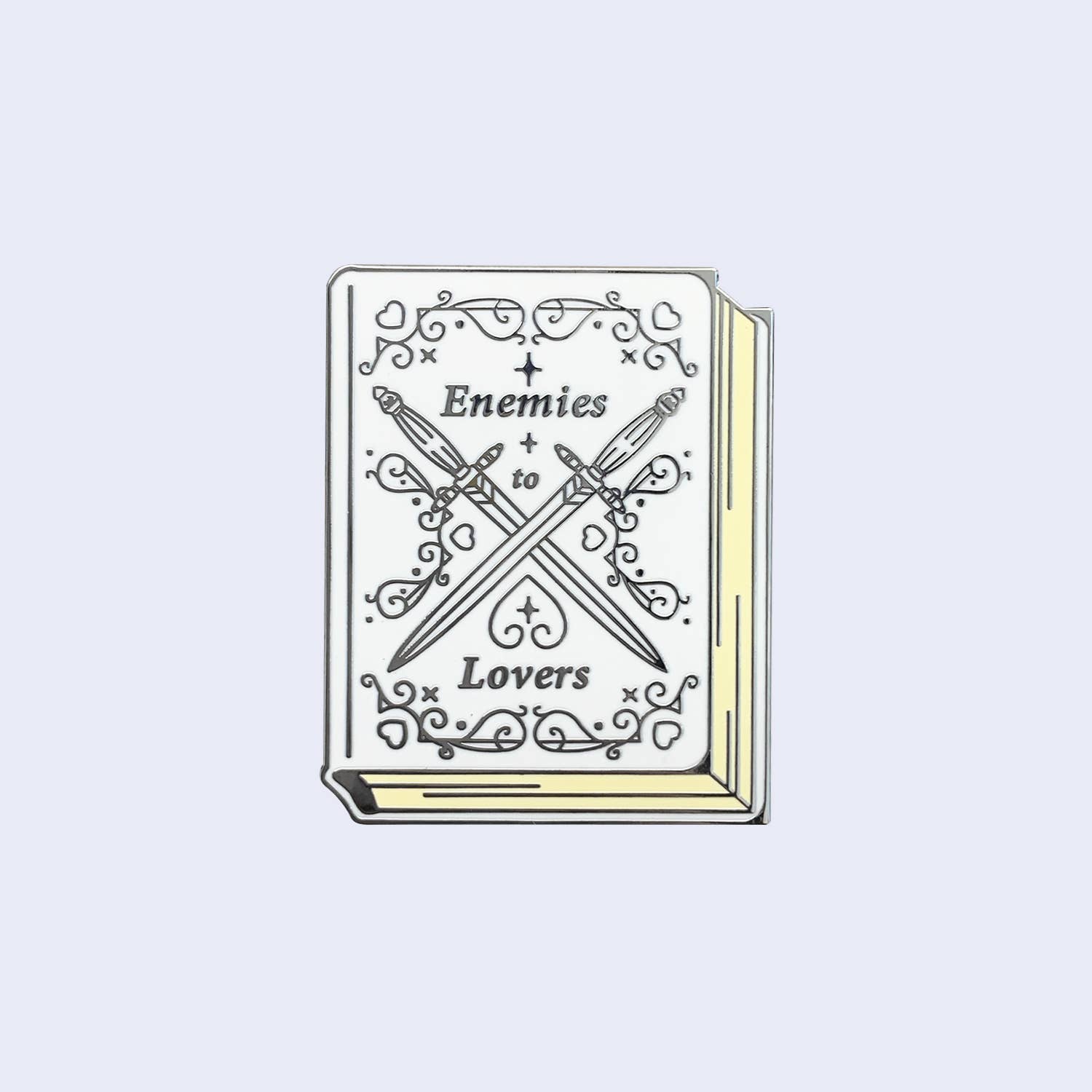 Creative Goodie - Venta al por mayor Botón/prendedor - Pin de esmalte duro «Enemies to Lovers» para amantes de los libros1