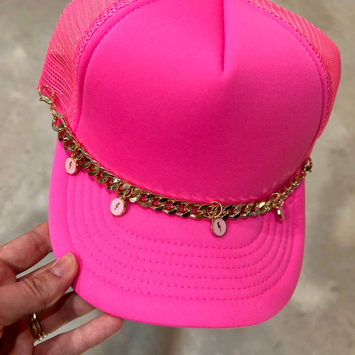 Vibes Hat Company - Wholesale Hat Accessory - Women's - Gold Bolt Trucker Hat Chain | Hat Band | Hat Chain |Cap