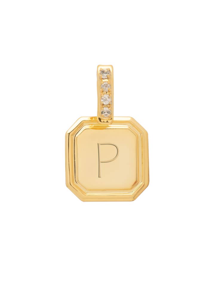 P Initial Charm - CFR25BGCRY for wholesale by Sorrelli