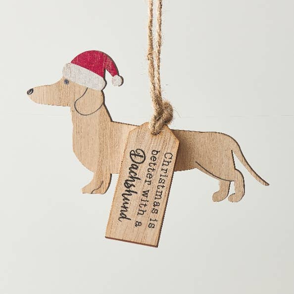 Gainsborough Giftware x Portland Living – wholesale Prydnad – ”Julen är Bättre Med En Tax” Hängare, 11cm0