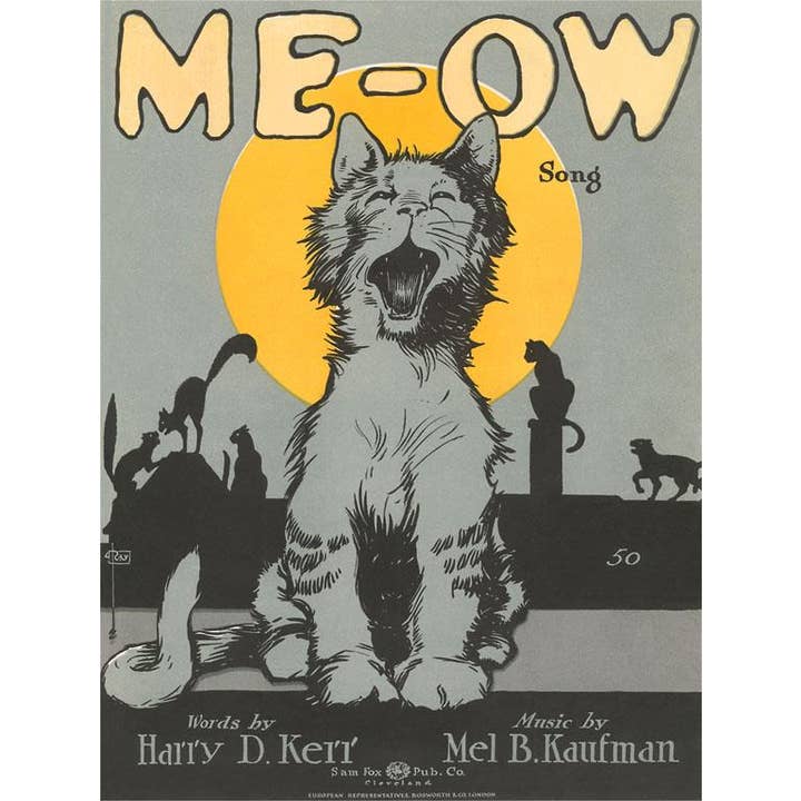 Magnet AP-469 Sheet Music for Meow for wholesale by Found Image Press