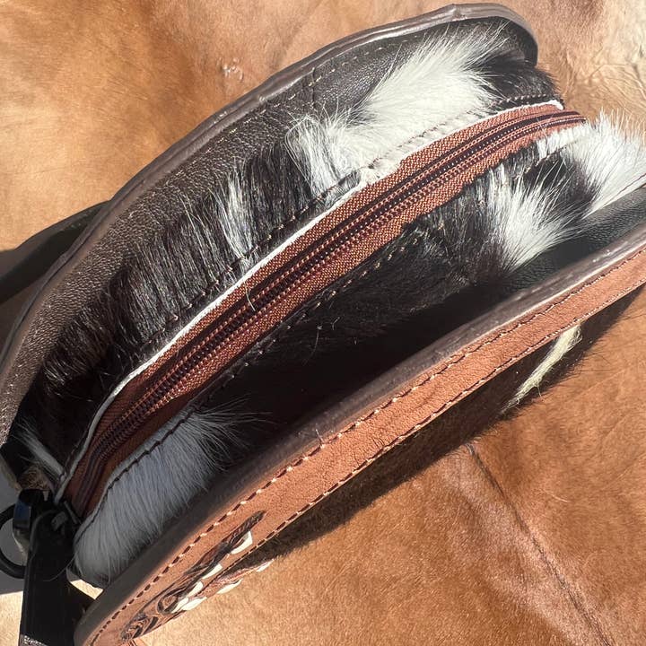 Westrian (Formerly Equipage) - Wholesale Crossbody Bag - Women's - Western Tooled Leather Cowhide Canteen Purse