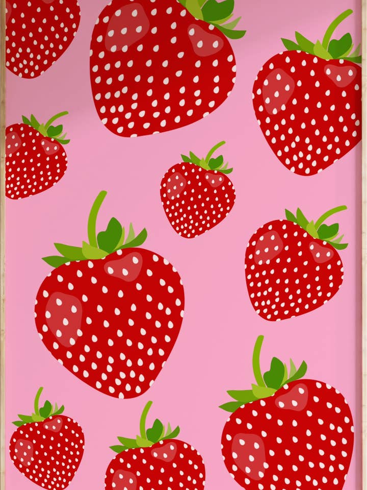 Impressão de arte de morango por atacado de Funky Dory