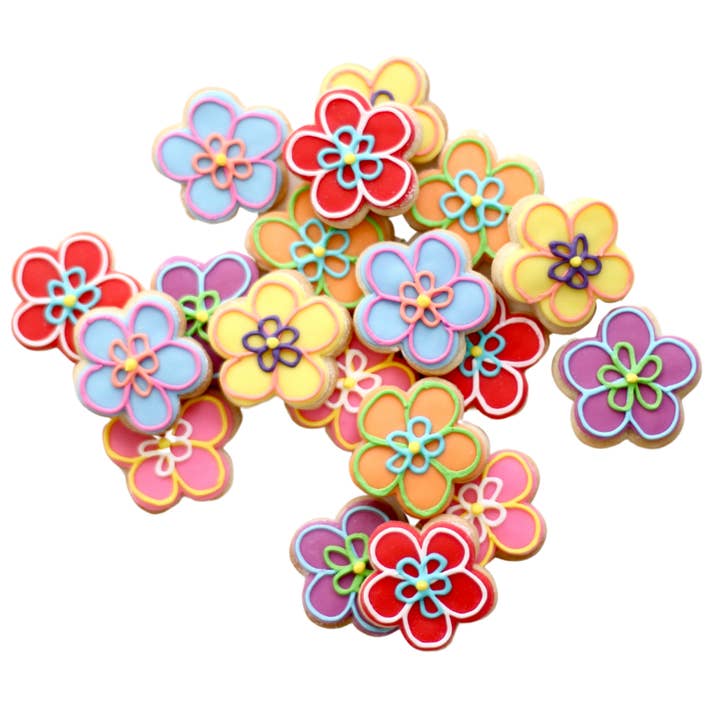 Sweet Sanctions LLC - Wholesale Cookie - Mini Spring Flowers Cookies