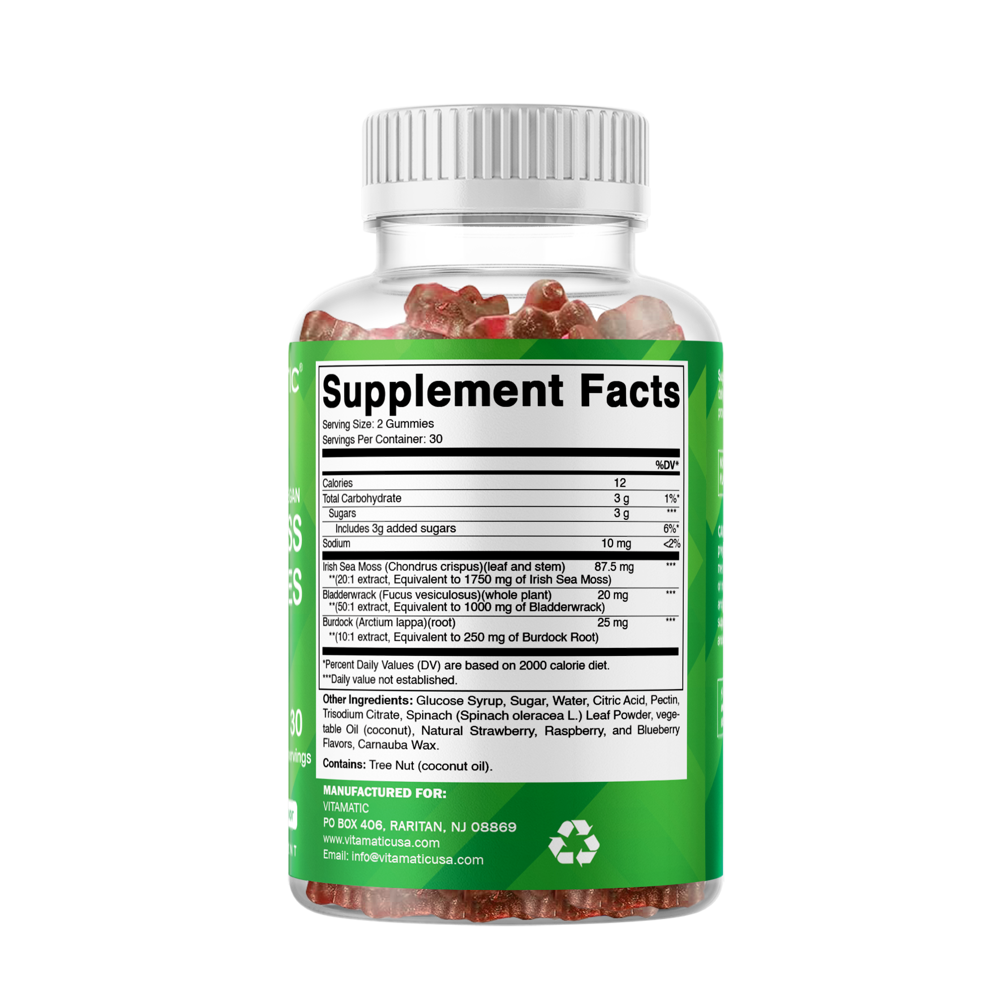Vitamatic – wholesale Oral supplement/vitamin – Vitamatic Irish Sea Moss Gummies 3000 mg8