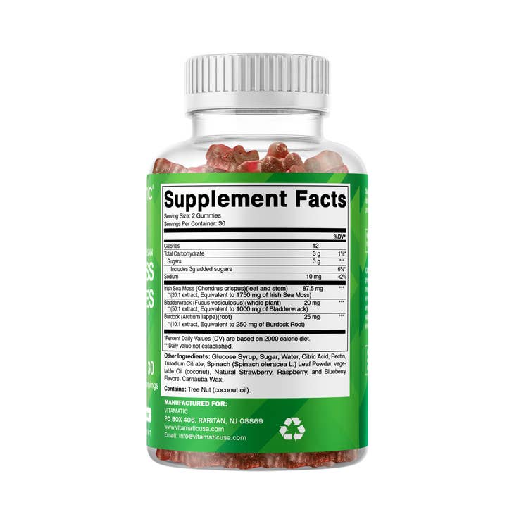 Vitamatic – wholesale Oral supplement/vitamin – Vitamatic Irish Sea Moss Gummies 3000 mg8