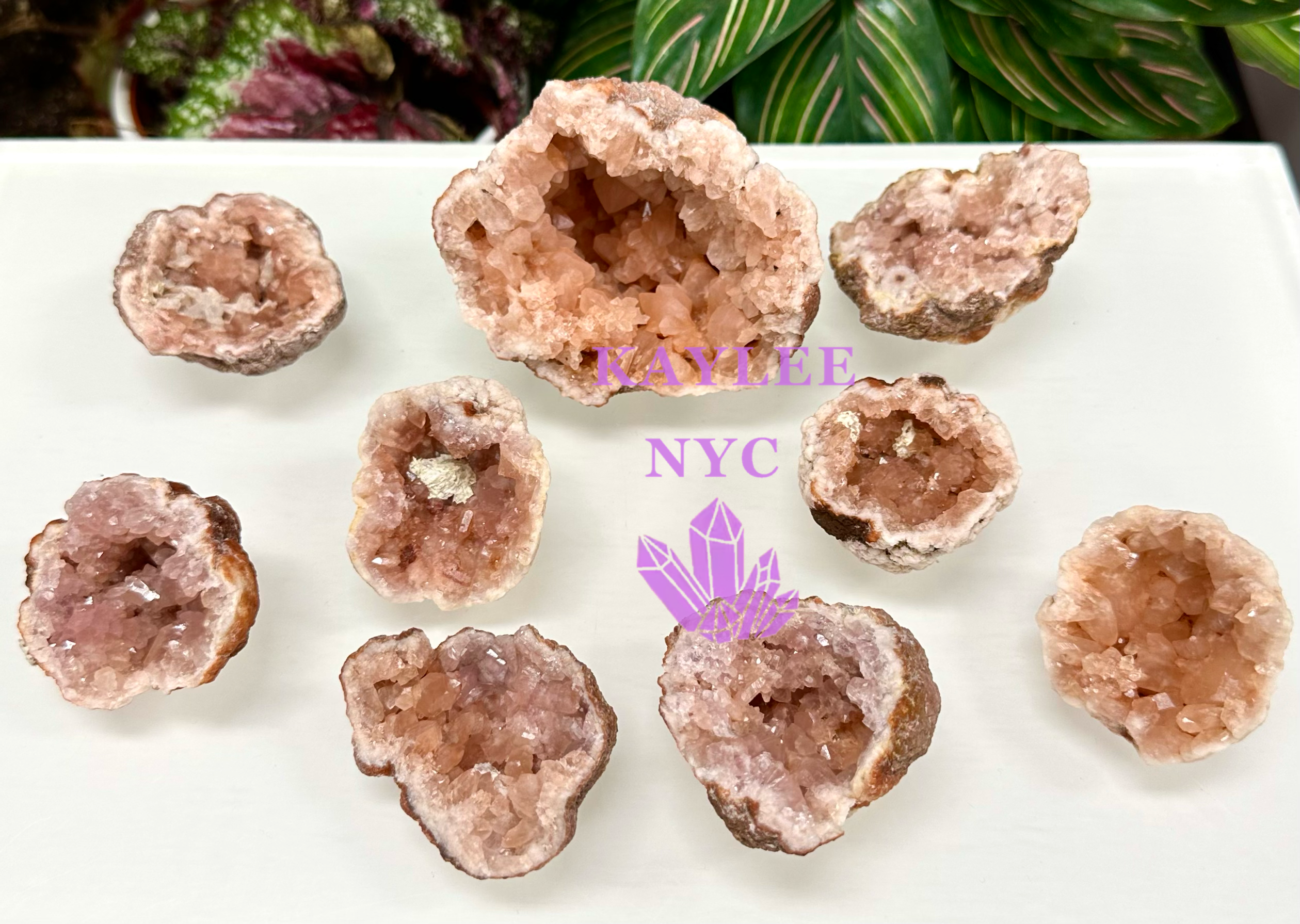 KayleeNYC - Wholesale Spiritual Stone/Crystal - 1 lb Natural Pink Amethyst Geode Crystal Raw3