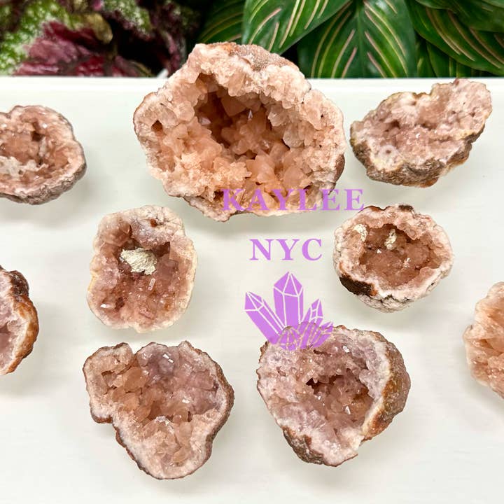 KayleeNYC - Wholesale Spiritual Stone/Crystal - 1 lb Natural Pink Amethyst Geode Crystal Raw3