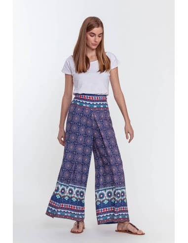 MAKANI - Wholesale Broek - Dames - Pannenkoekenbroek met print voor dames - KAT7005