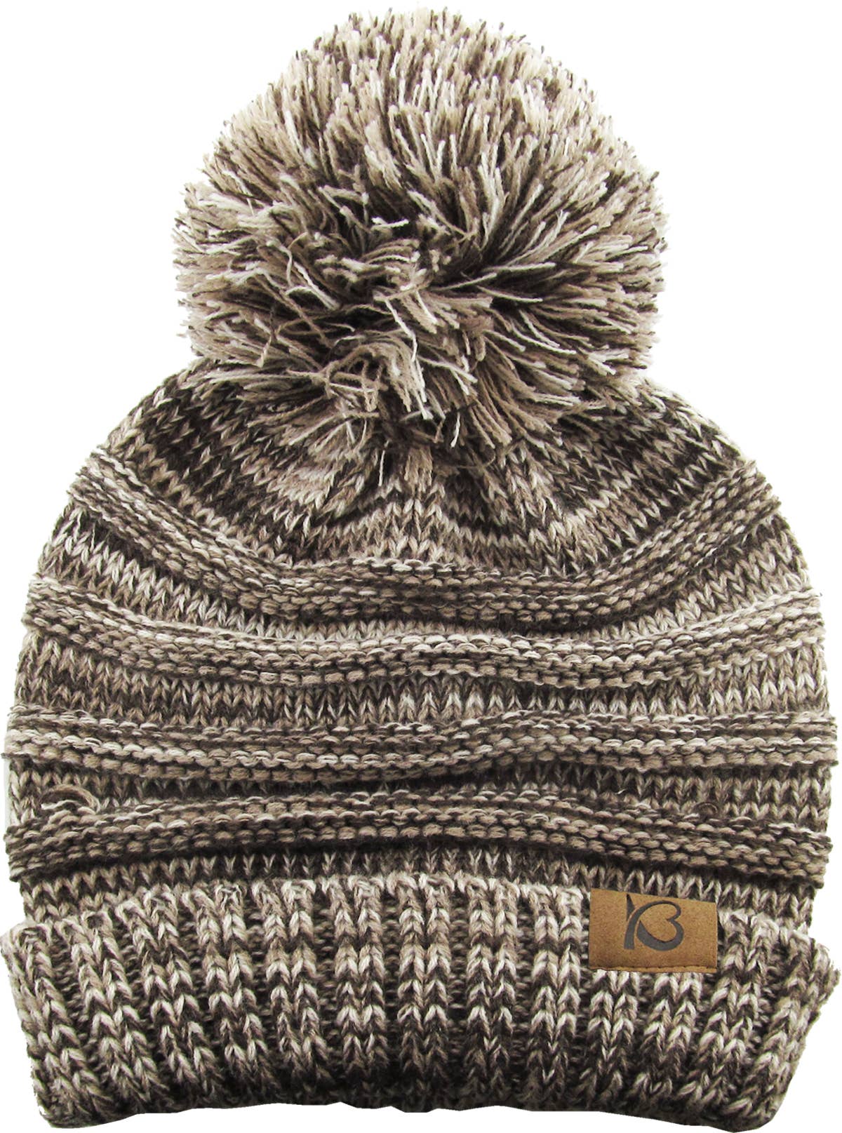 KBETHOS – Großhandel Beanie – Damen – Chunk Pom Pom Grobstrick-Mütze mit Zopfmuster und Rippenstrick7