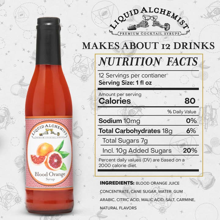 Liquid Alchemist Syrups - Wholesale Cocktail Mix/Syrup - Blood Orange Cocktail Syrup