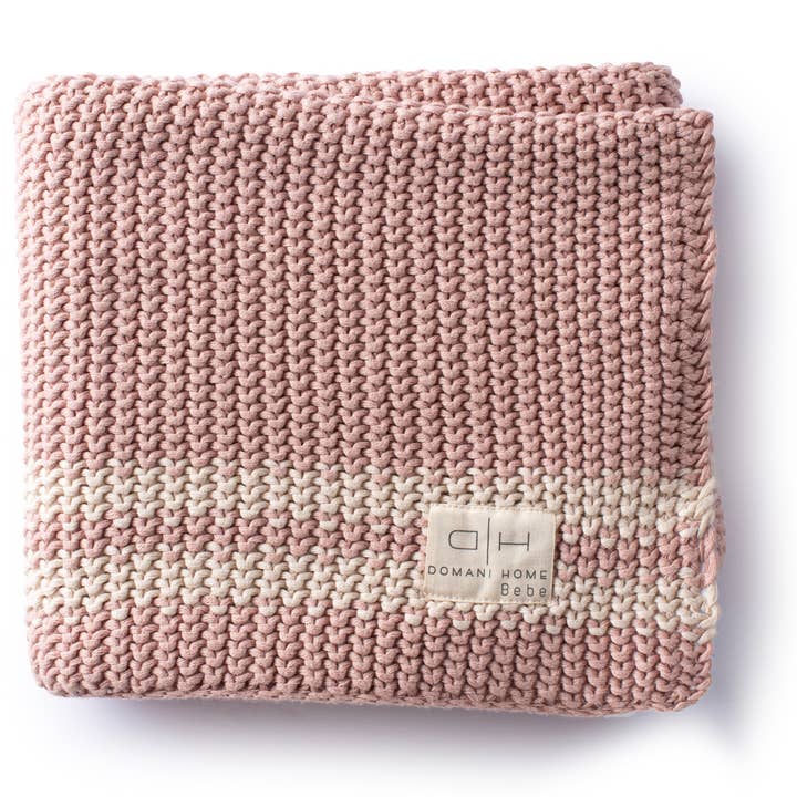 DH Marici Rosa Skalrandig Babyfilt för wholesale av Domani Home