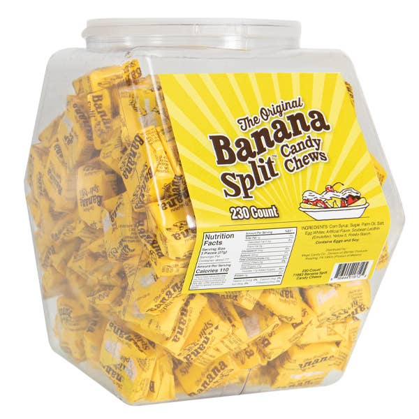 Original Banana Split Candy Chews - Changemaker Display Tub for wholesale by Kelli's