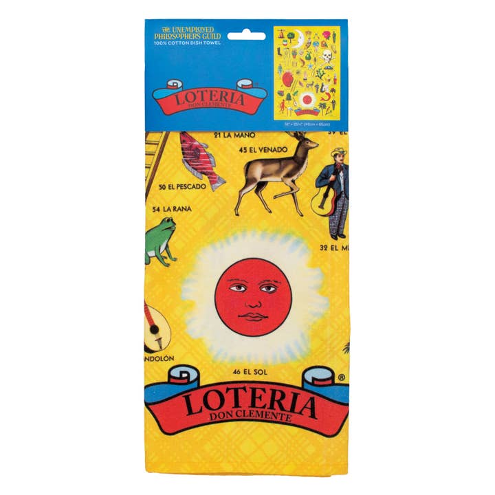 Unemployed Philosophers Guild - Wholesale Tea Towel - Loteria Tea Towel