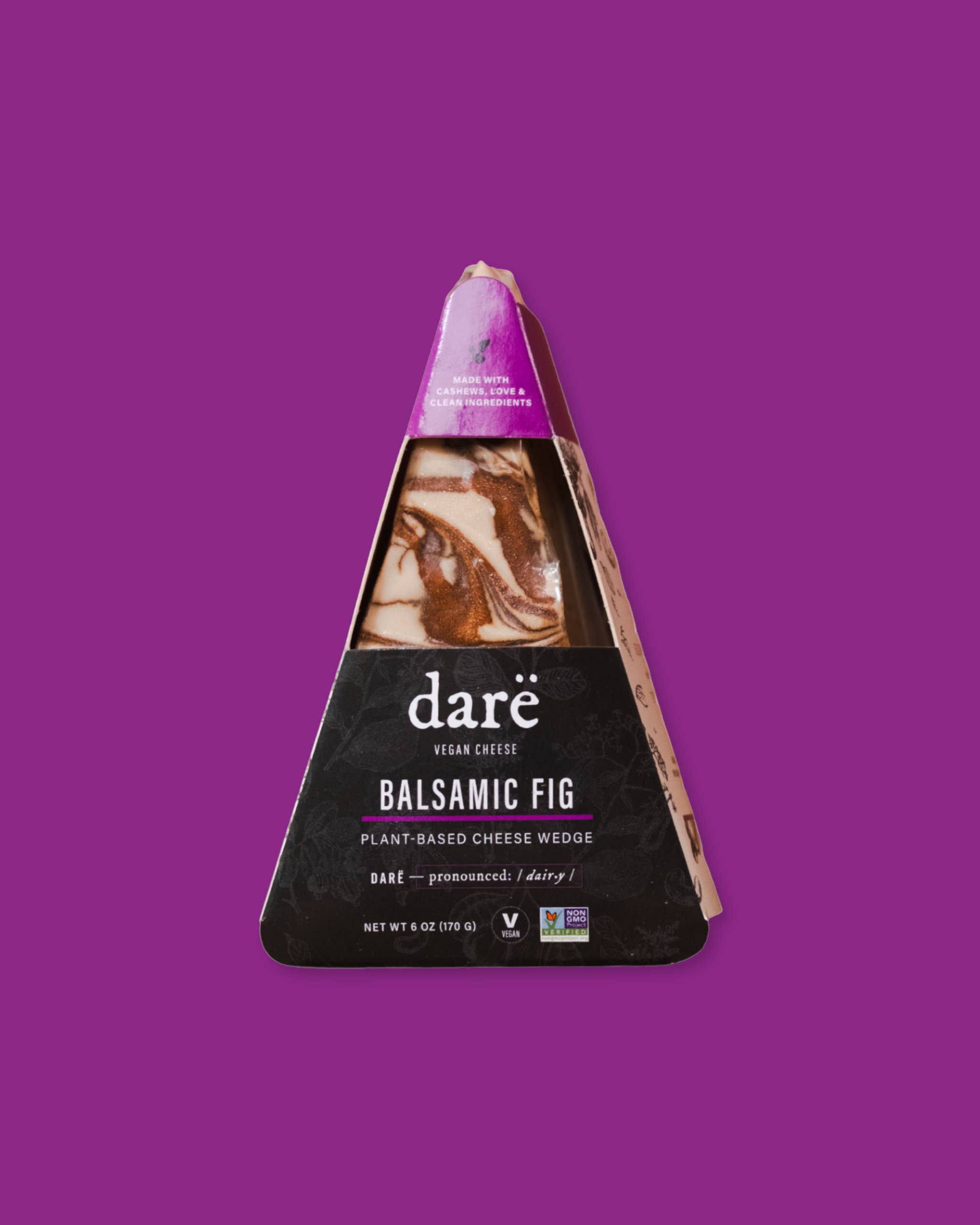 Darë Vegan Cheese - Wholesale Cheese - Balsamic Fig Plant-Based Cheese Wedge