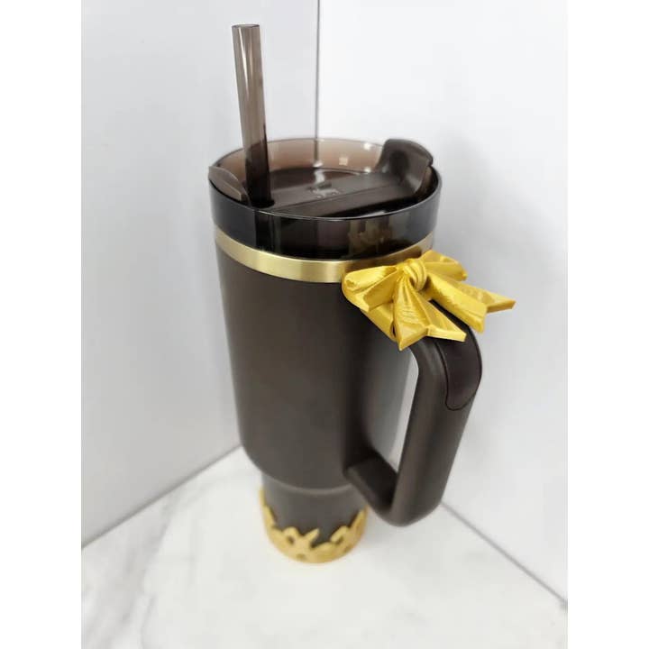 Agape Designs 3D - Wholesale Drink Topper - Bow Handle Charm For Tumblers - Stanley, Brumate, Hydrojug8