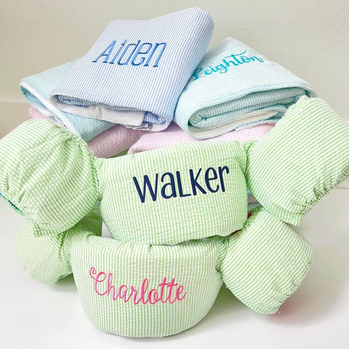 Seersucker Puddle Jumper Hoes voor wholesale door Bayou Blanks