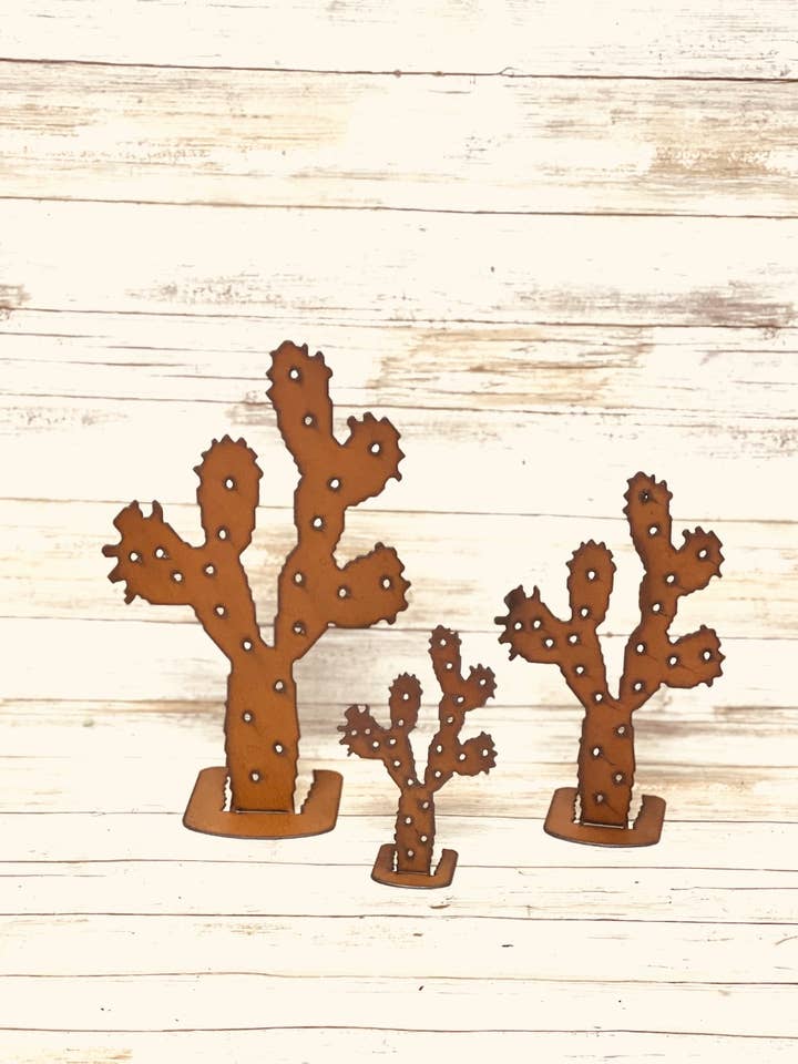 Prickly Pear Set Of Three Rustic Arizona home Decor for wholesale by Universal Ironworks USA