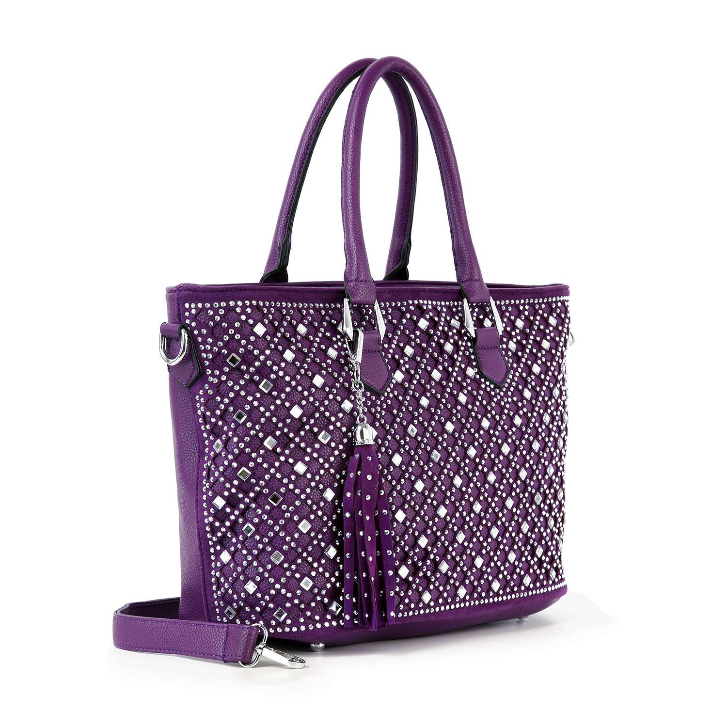 Handbag Express - Wholesale Tote Bag - Women's - Dazzling Rhinestone Shopper Style Tote9
