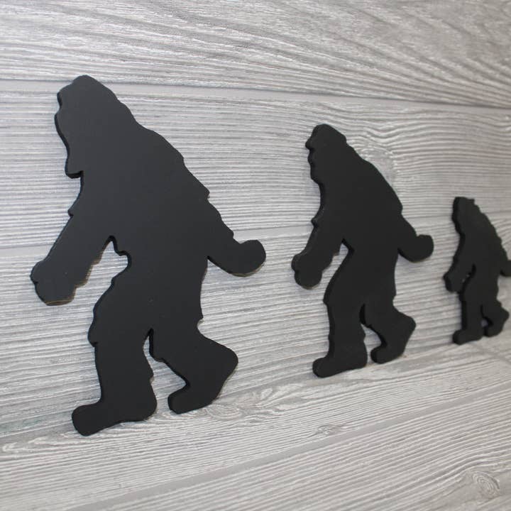 Bigfoot Family of 3 - Wood Bigfoot Family - Bigfoot Family for wholesale by Silhouettes & Sunsets