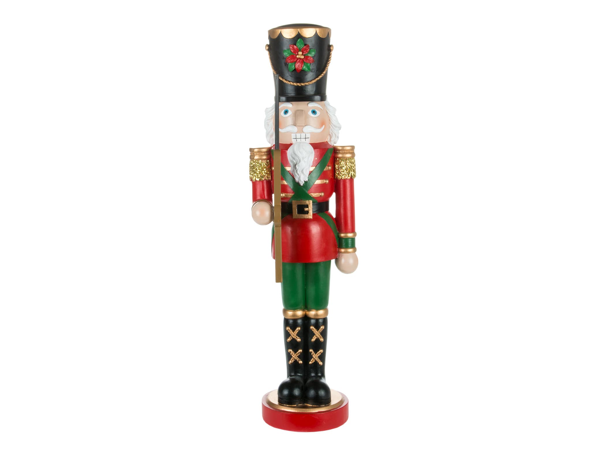 Christmas Tradition - Wholesale Holiday Nutcracker - 24" Red & Green Nutcracker Toy Soldier w/Rifle0