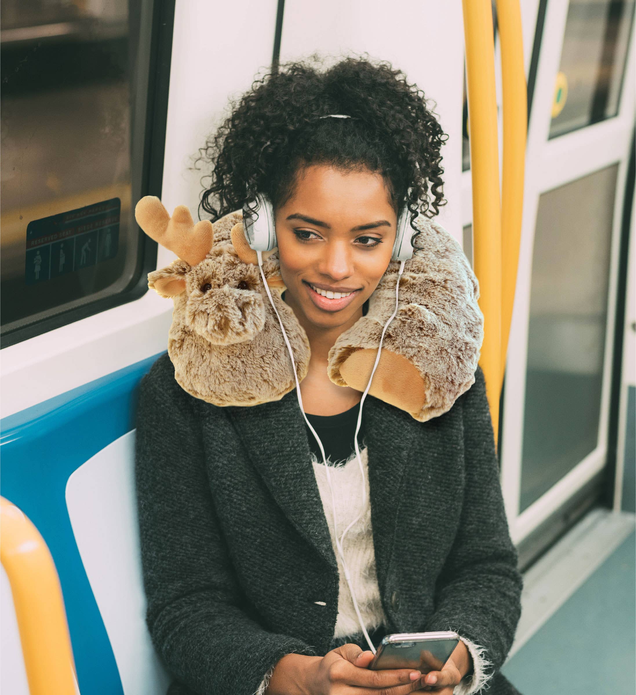 Cota Global - Wholesale Stuffed/Plush Toy - Kids & Baby - Super-Soft Plush Neck Pillow - Moose3