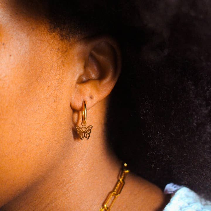 Eleanor Baby Butterfly Earrings for wholesale by Fran's Hause