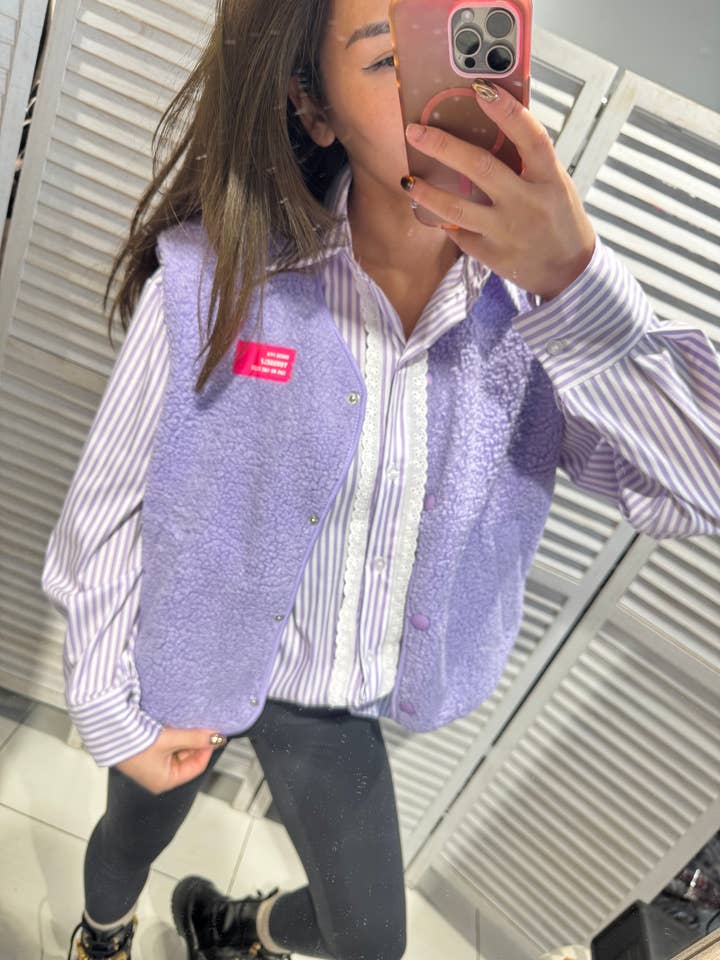 Faux fur vest for wholesale by VICTORIA&ISAAC