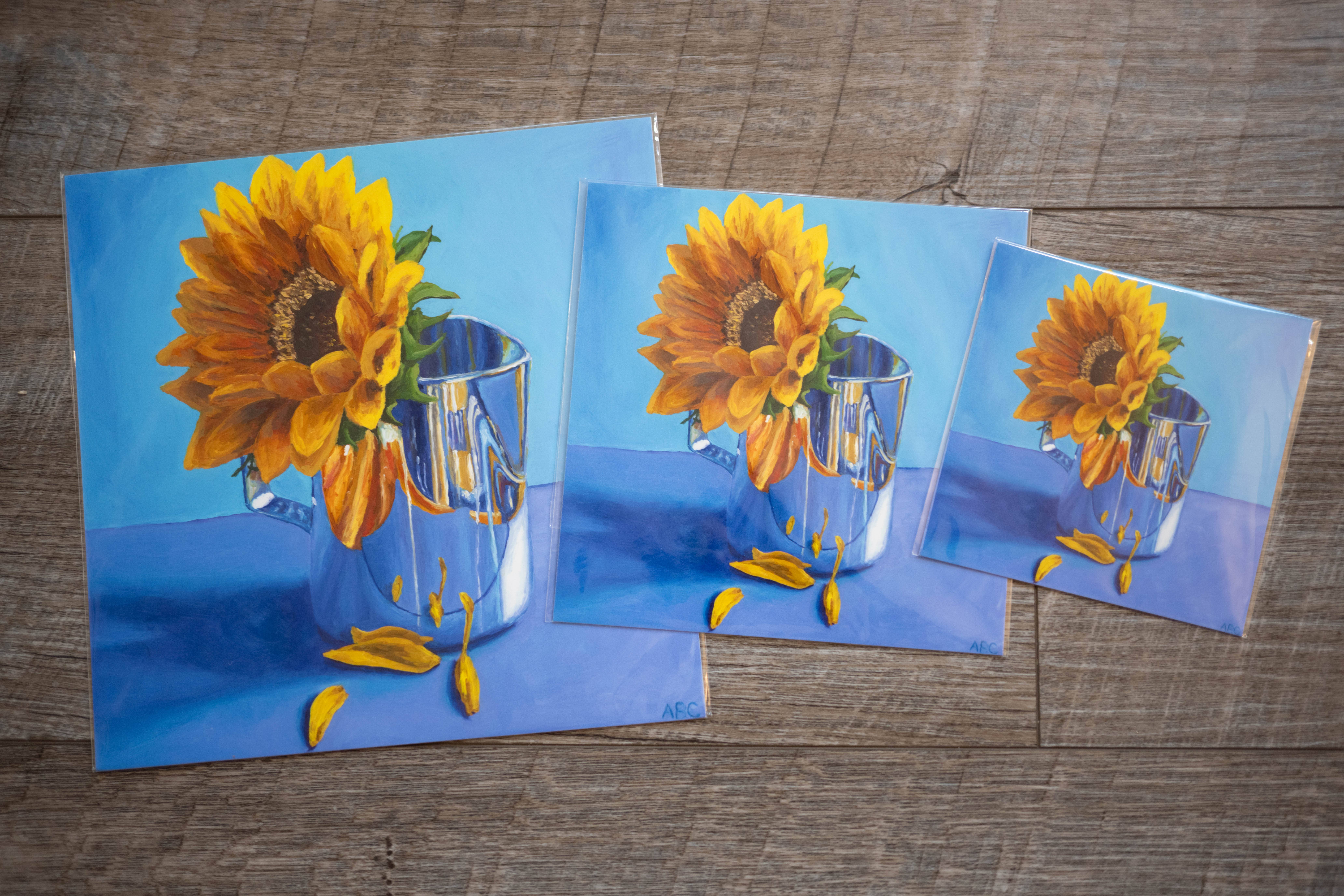 Amanda Beth Studio - Wholesale Art Print - Tin Sunflower - Fine Art Print1
