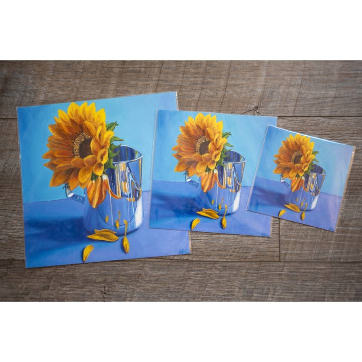 Amanda Beth Studio - Wholesale Art Print - Tin Sunflower - Fine Art Print1