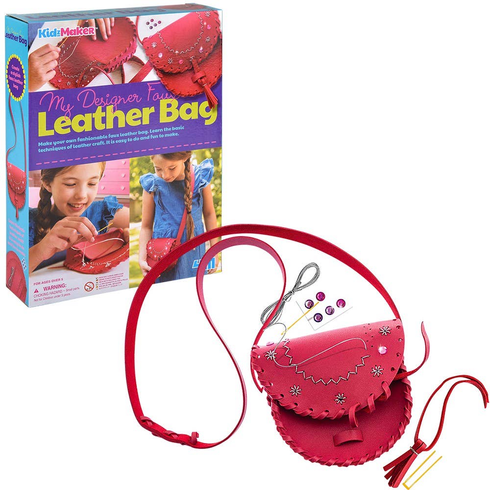 The Toy Network - Wholesale DIY Craft Kit - Kids - KidzMaker/My Designer Faux Leather Bag0