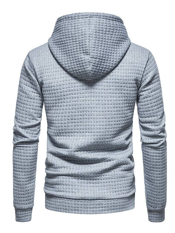 Sheer Trend - Wholesale Hoodie - Women's - Long Sleeves Waffle Hooded Sweatshirt Tops11