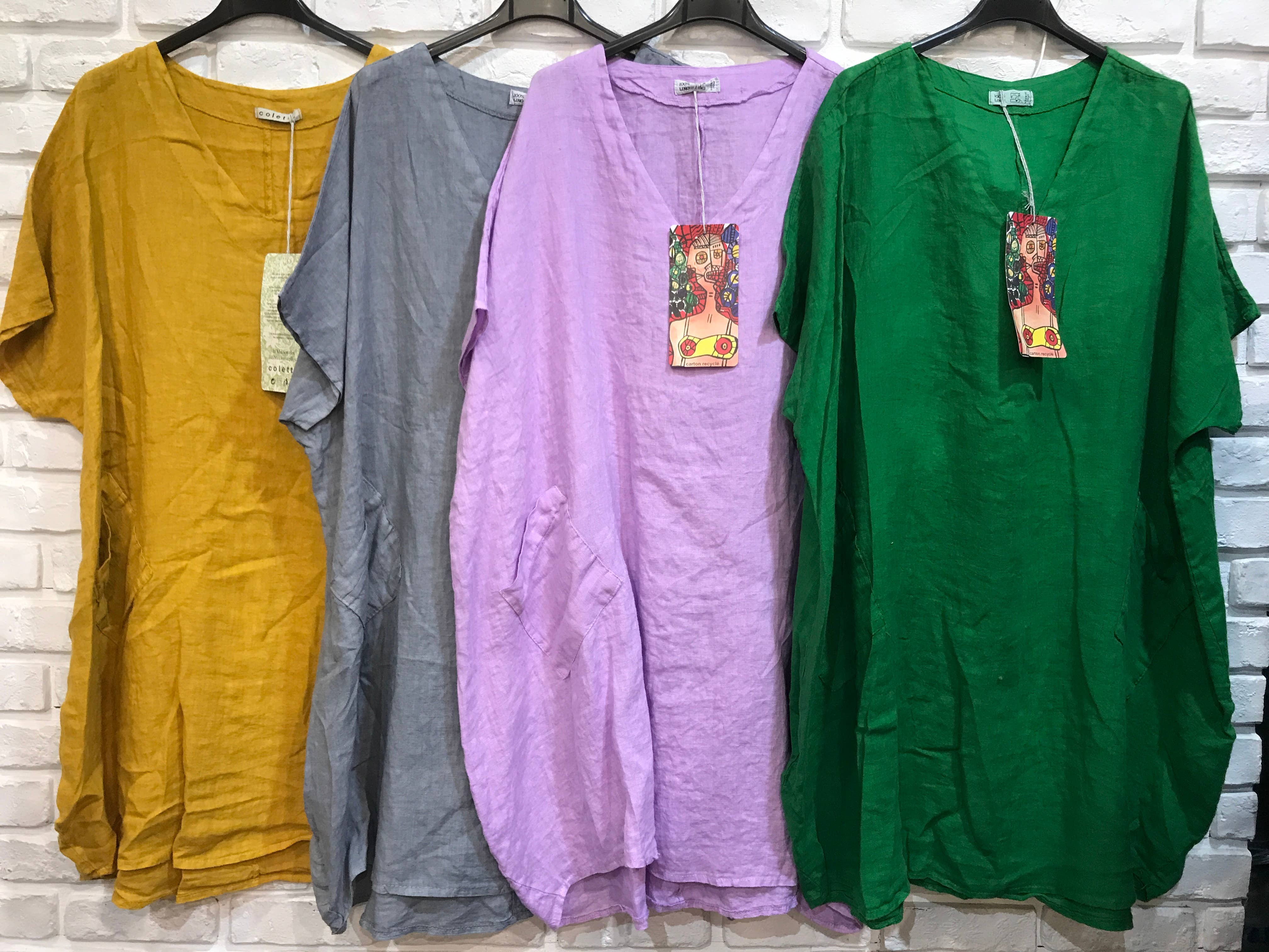 la maison des fibres naturelles - Wholesale Tunic - Women's - Tunic 62804 100% linen made in Italy27