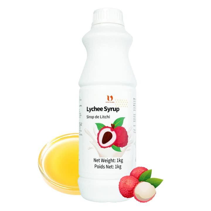Konsentreret litchisirup 1 kg - forhold 1:8 (25 g/200 ml) for engroshandel hos UHOO FRANCE