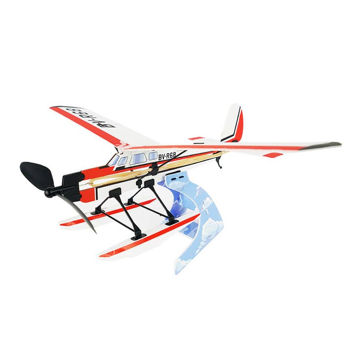 PlaySTEM - Wholesale Toy Plane - Kids - DHC-2 Beaver - Classic Series, Rubber Band Airplane Science