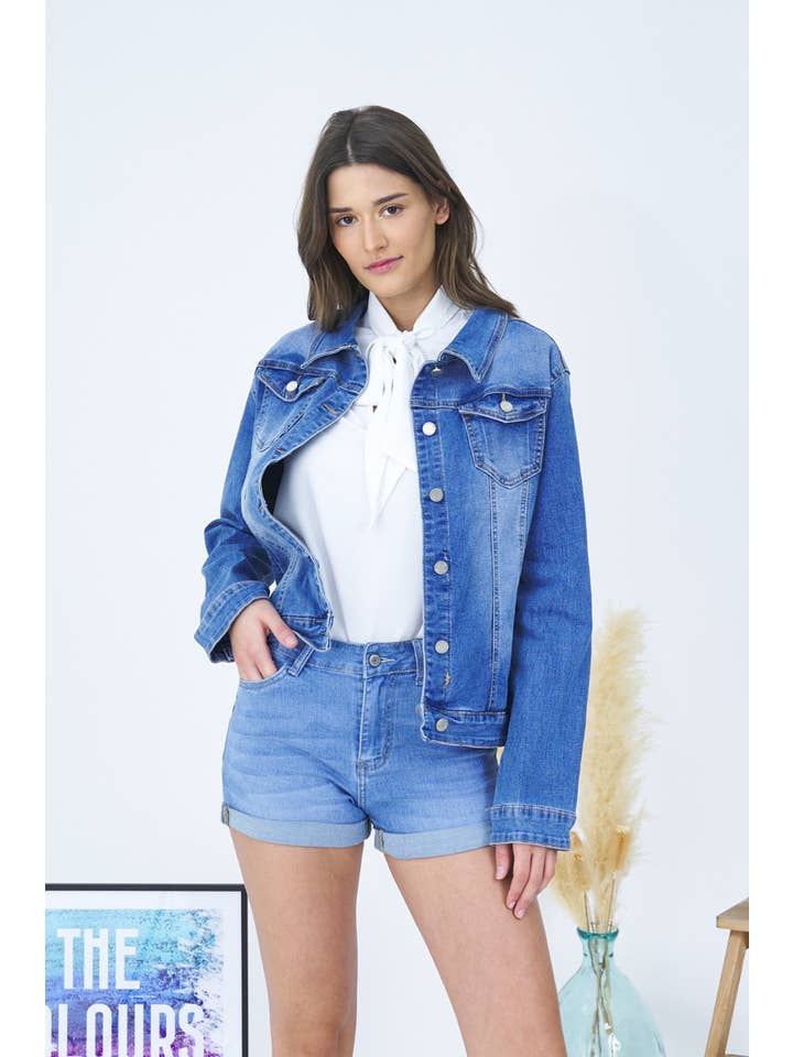 BLUE JEANS “Mariette” REGULAR FIT DENIM JACKET for wholesale on Faire