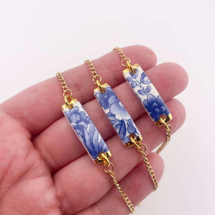 Clay Blanca - Wholesale Charm/Dangle Bracelet - Blue China Rectangle Bracelets (Options)8